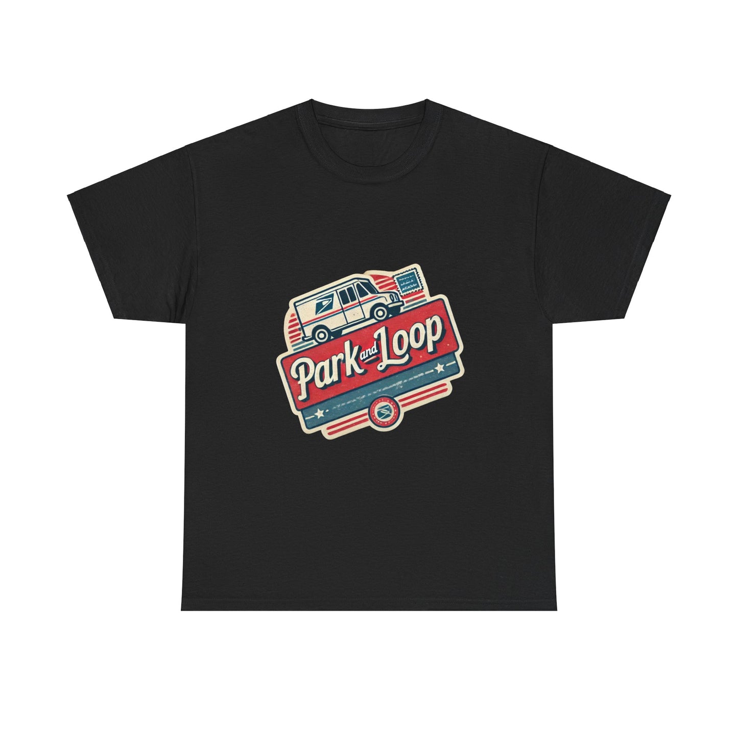 Park and Loop Postal Worker Mail Carrier Unisex Heavy Cotton Tee