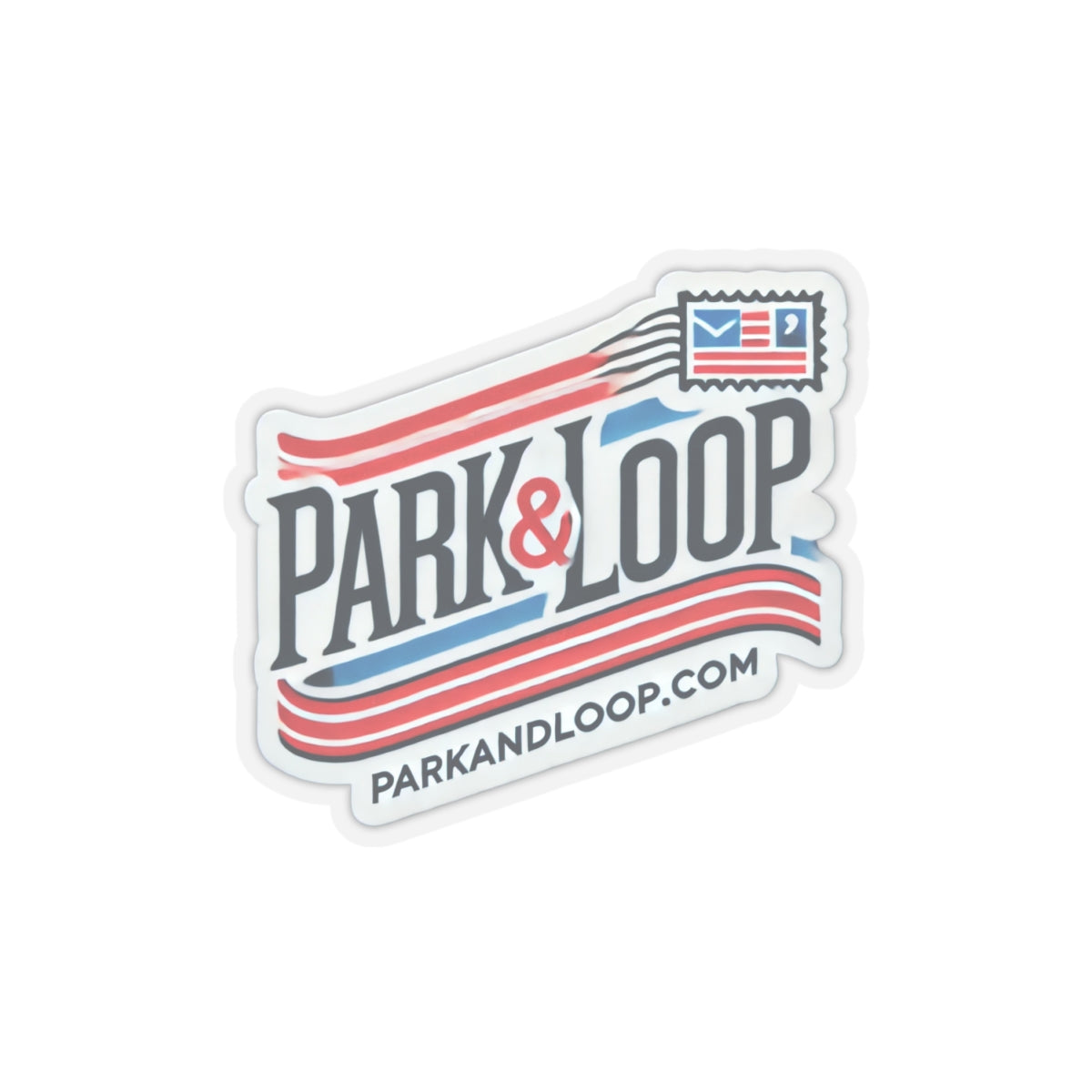 Park and Loop Postal Sticker