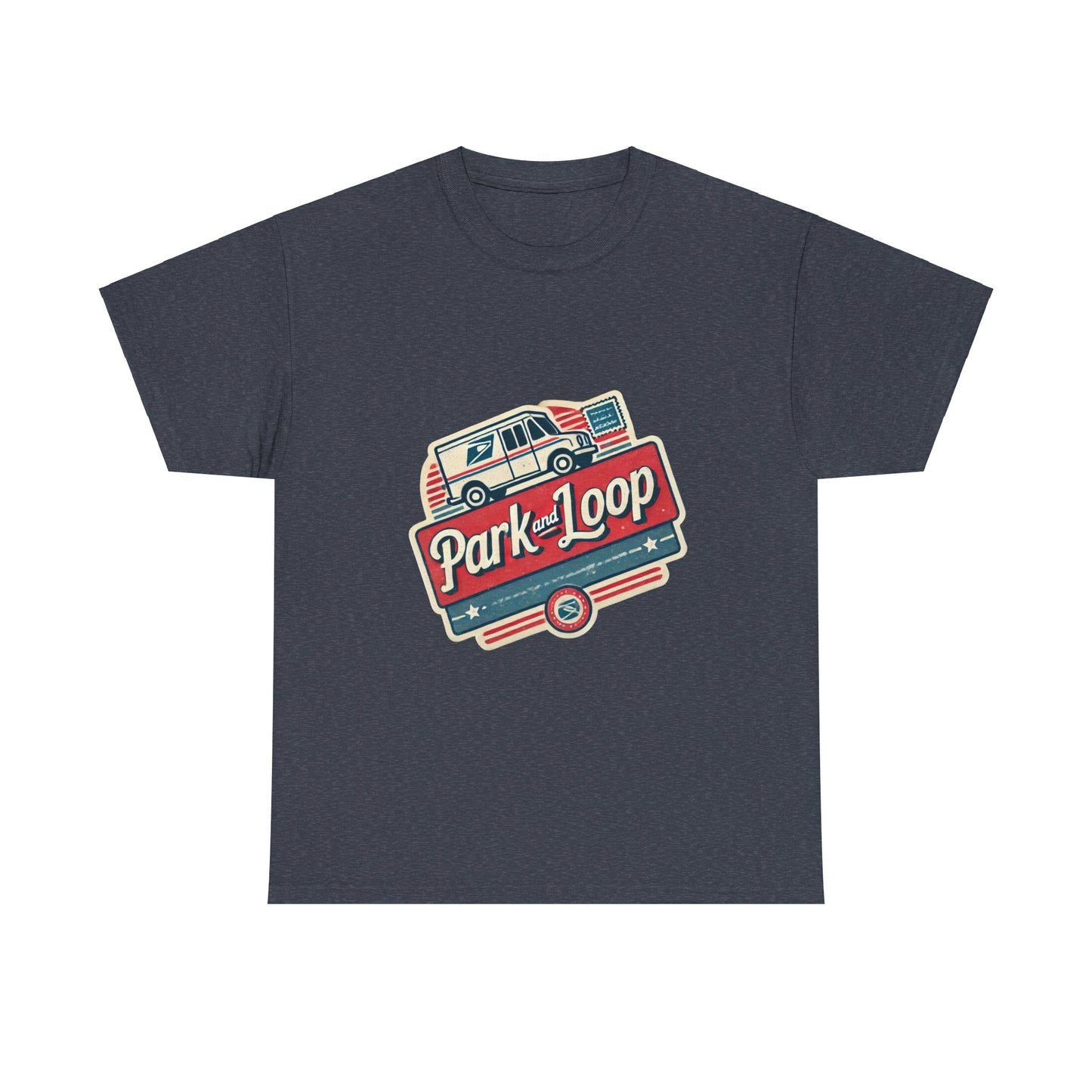 Park and Loop Postal Worker Mail Carrier Unisex Heavy Cotton Tee