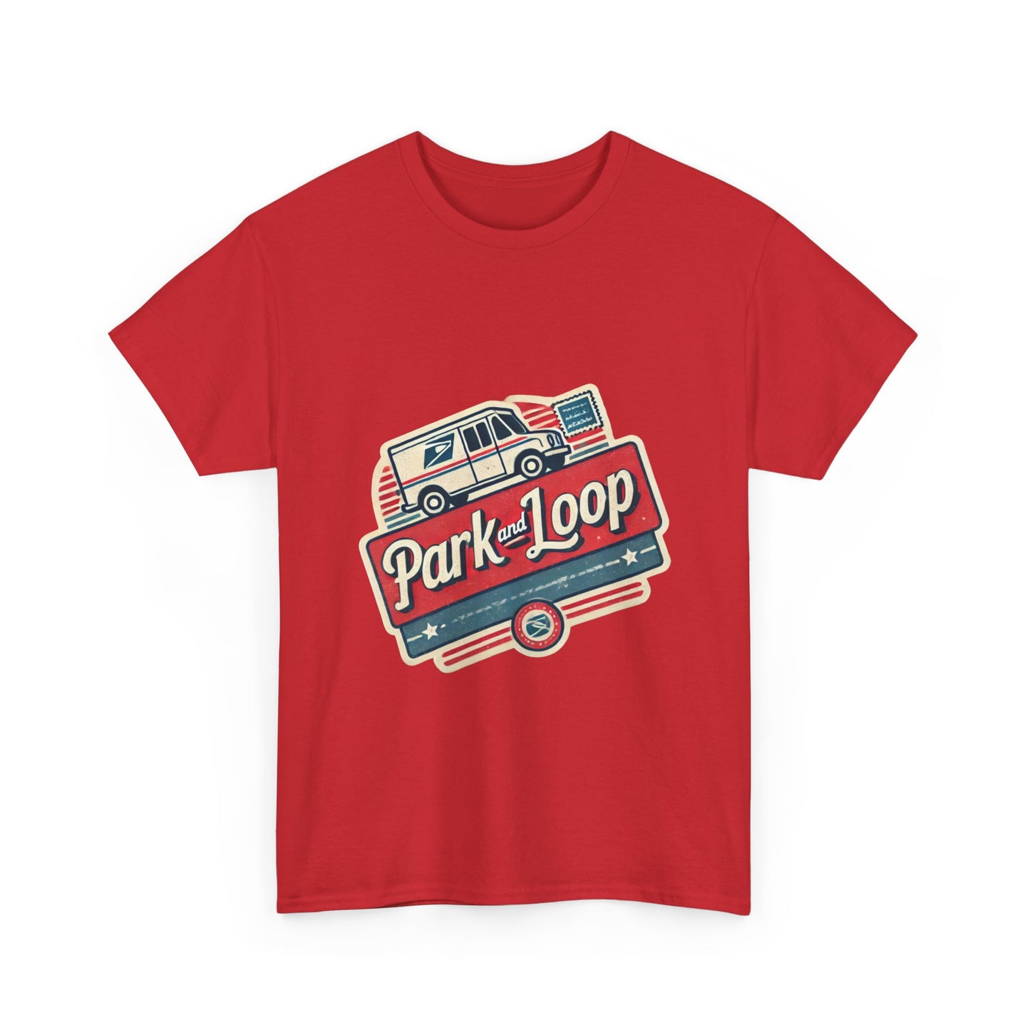 Park and Loop Postal Worker Mail Carrier Unisex Heavy Cotton Tee