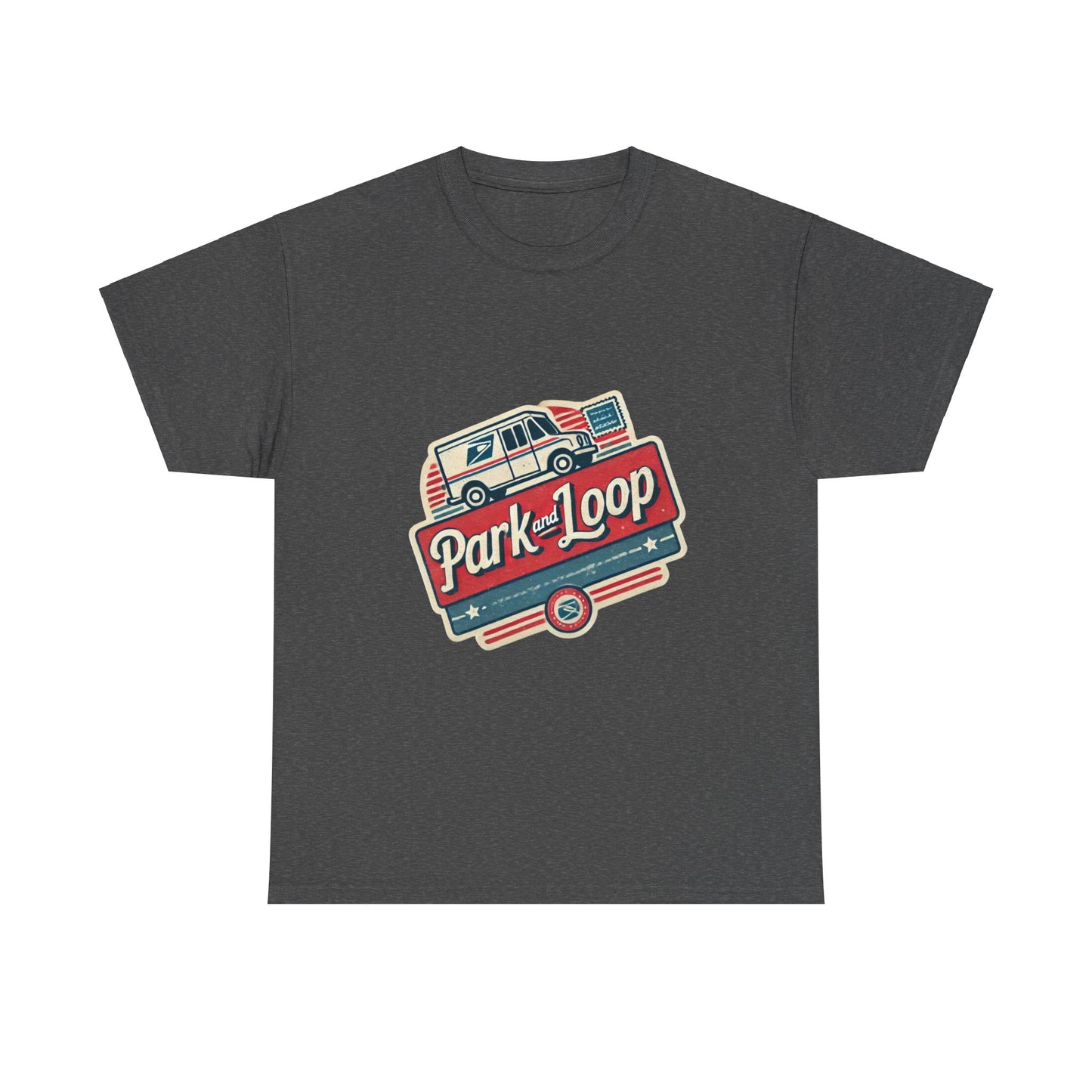 Park and Loop Postal Worker Mail Carrier Unisex Heavy Cotton Tee