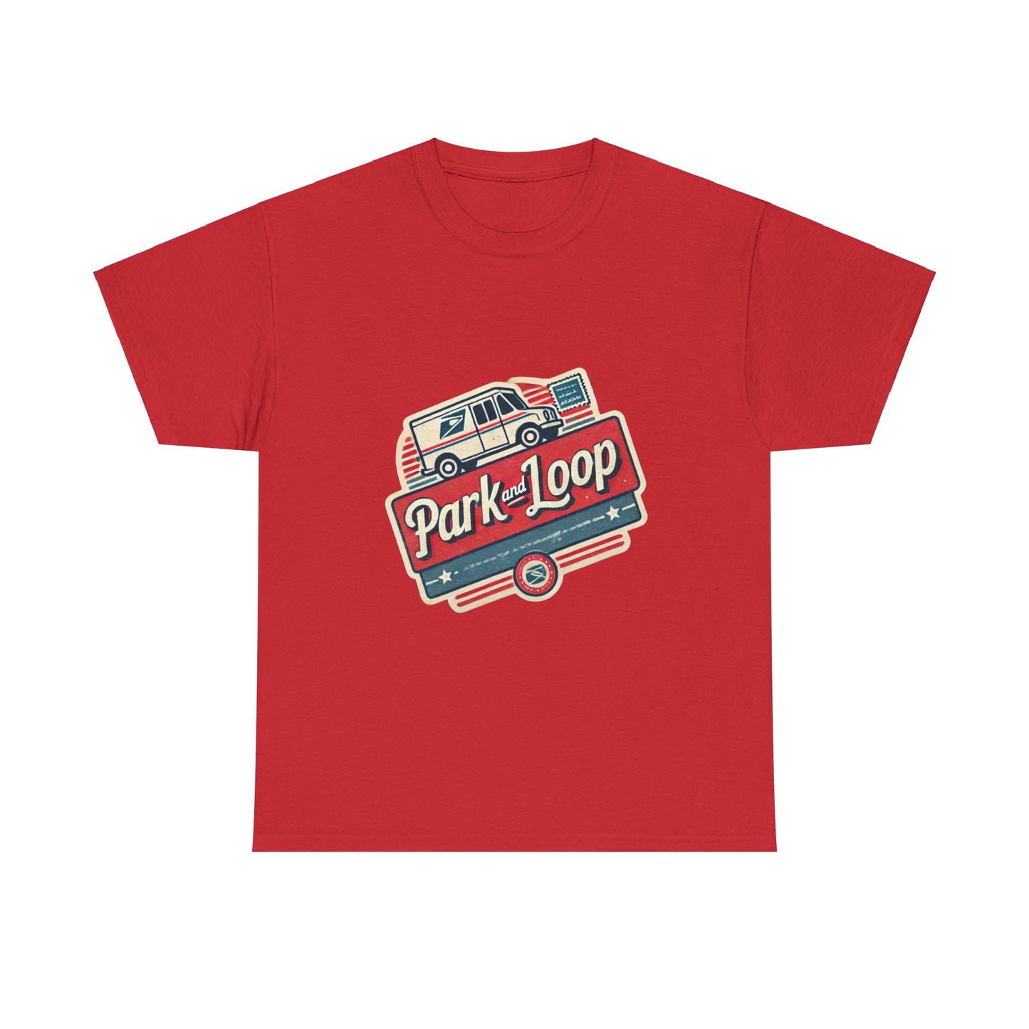 Park and Loop Postal Worker Mail Carrier Unisex Heavy Cotton Tee