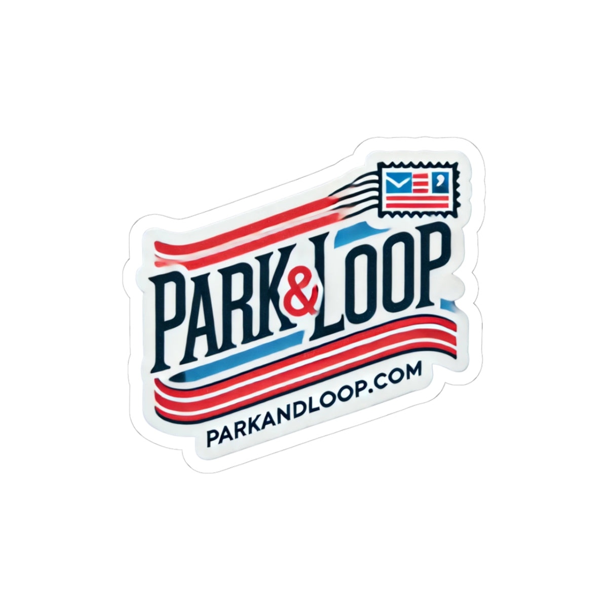 Park and Loop Postal Sticker