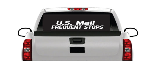 U.S. Mail Frequent Stops Banner Car Window Decal Sticker Rural Carrier Truck USA